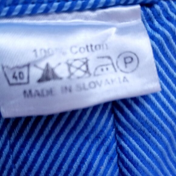 BYRON LONG SLEEVE TEAL BLUE W/ BLACK INTERWOVEN THREAD CASUAL DRESS SHIRT SZ REG - Picture 5 of 5